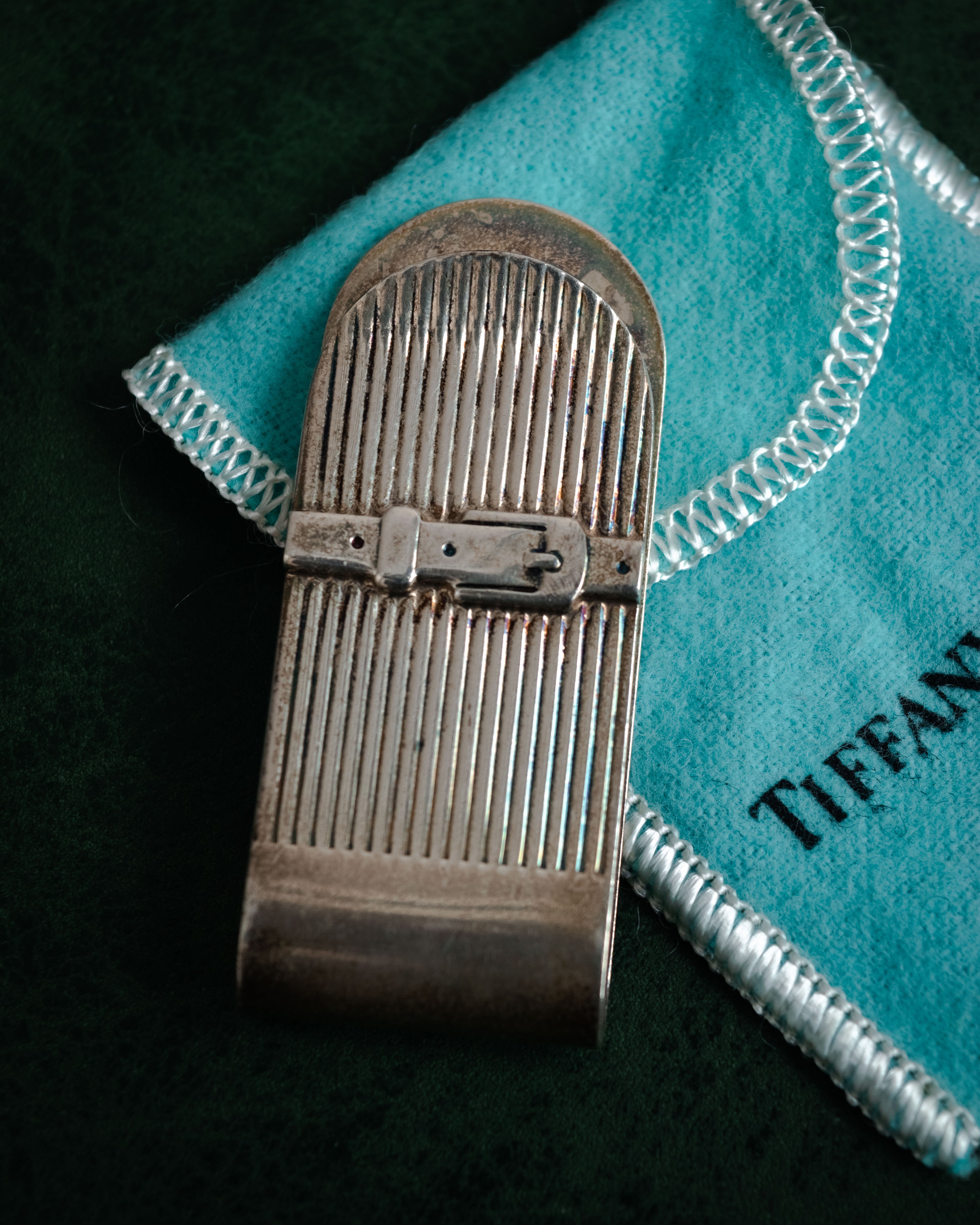 “TIFFANY & Co.” 90’s Belt motif sterling silver money clip
