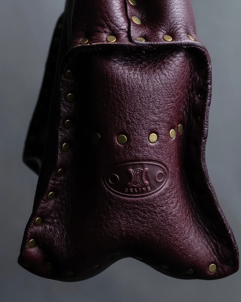 "CELINE" Stud design bordeaux color boogie bag