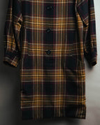 "Yves Saint Laurent" 80's-90's Plaid wool coat dress