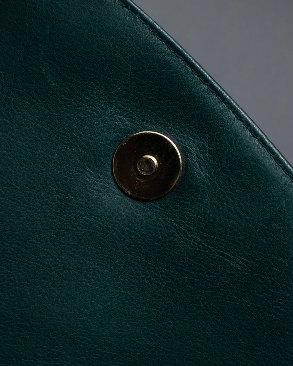 "Valentino Garavani" 80's Knot detail logo engraved dark green leather bag