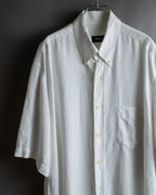"HUGO BOSS" Linen oversized half sleeve button down shirt