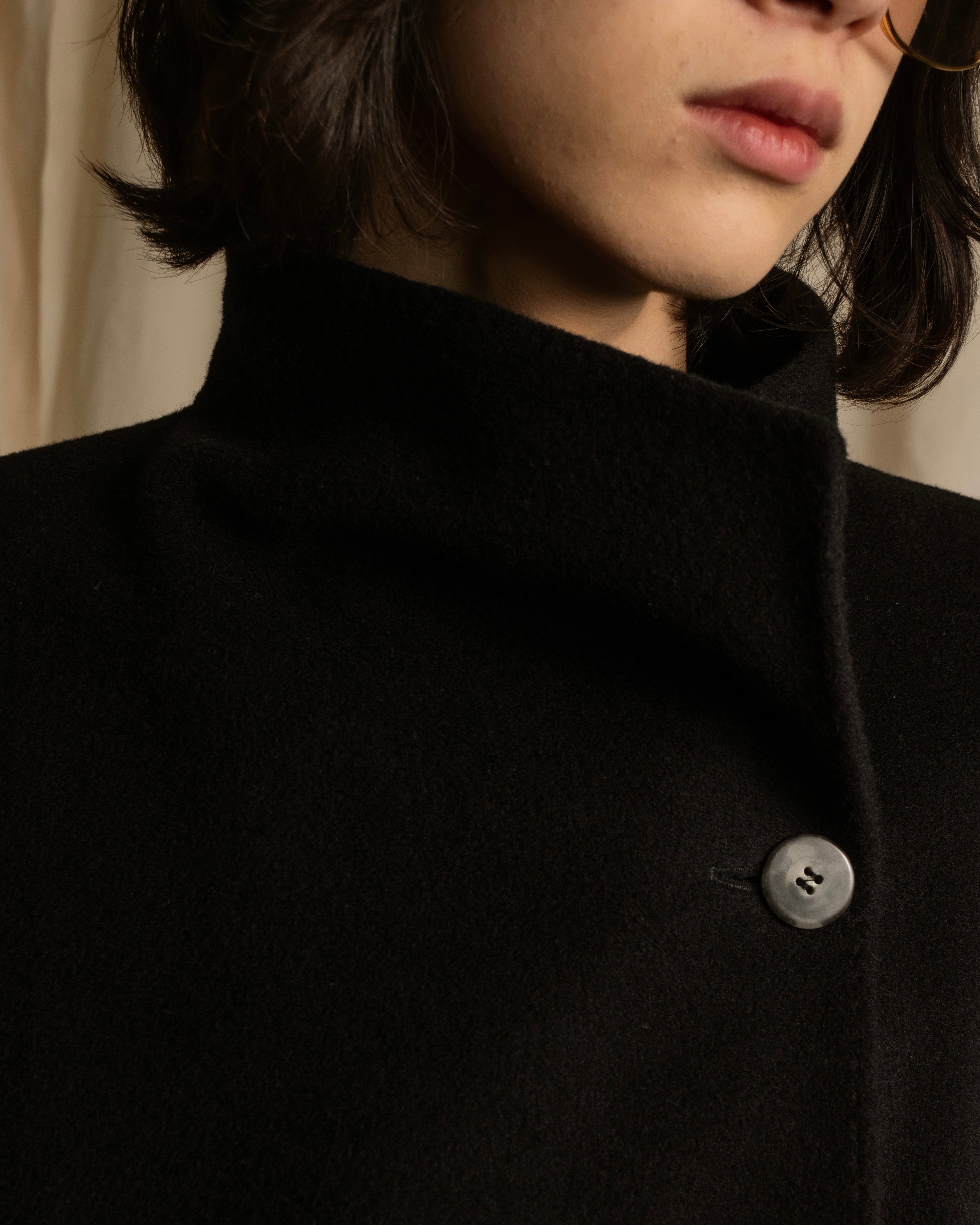 "Max Mara" 90's Asymmetrical front long chester coat