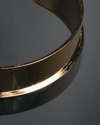 "LOEWE" 10’s Bicolor geometric open-cuff bangle