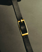 “SAN HIDEAKI MIHARA” 2000’s-2010’s black leather chain shoulder bag