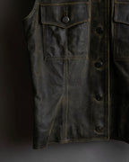 "CHANEL" 2000AW Karl Lagerfeld period calf leather vest