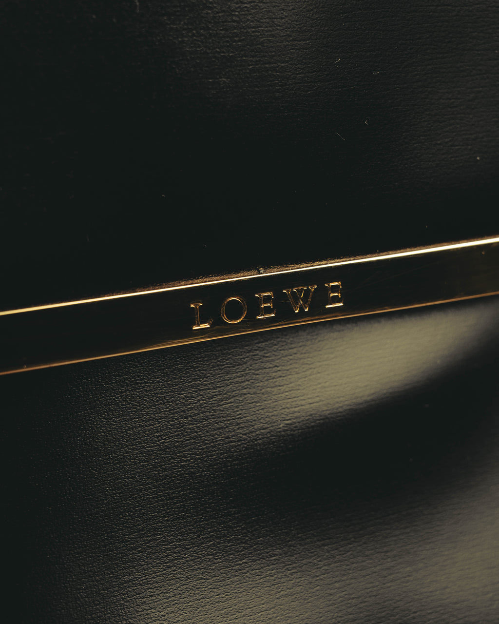 "LOEWE" 80's-90's Structured top-handle shoulder bag