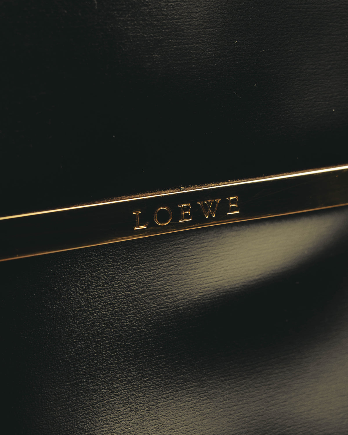"LOEWE" 80's-90's Structured top-handle shoulder bag