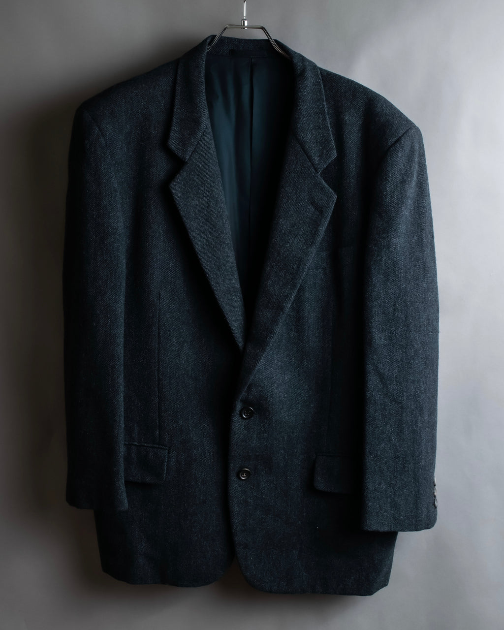 "COMME des GARCONS HOMME DEUX" Box silhouette heather grey tailored jacket