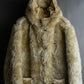 "DIESEL" Double zipper hooded long fur coat