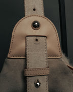 “Salvatore Ferragamo” 00’s Fur panel suede shoulder bag