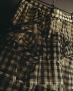 -SPECIAL- "tricot COMME des GARÇONS" 07SS Gingham check sheer tiered ruffle skirt