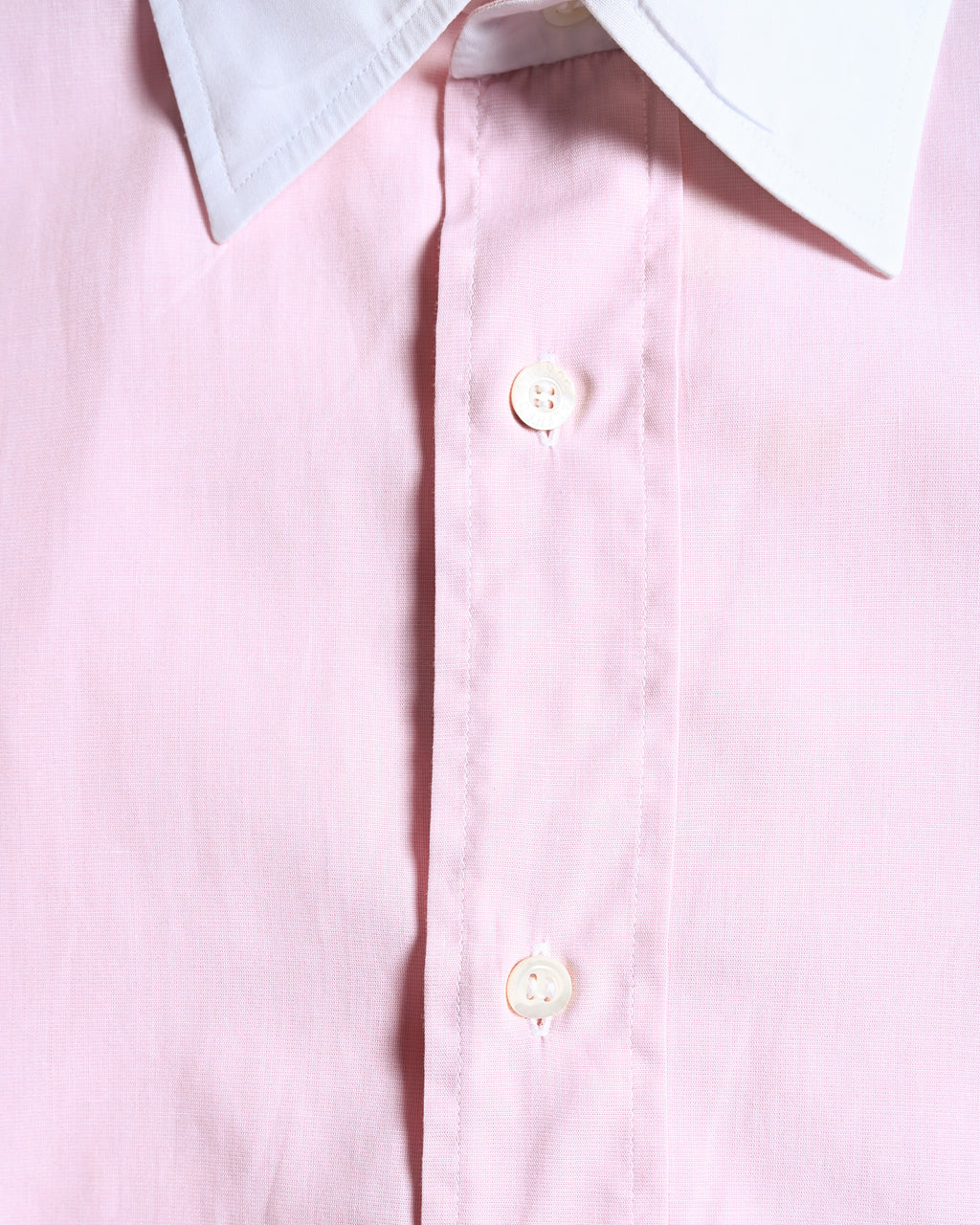 HERMES/ Oversized French Cuffed Contrast Collar Dress Shirt Pink