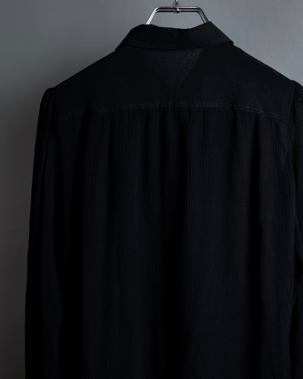 "Christian Dior PRETA PORTER" Compact gathered design crepe fabric blouse