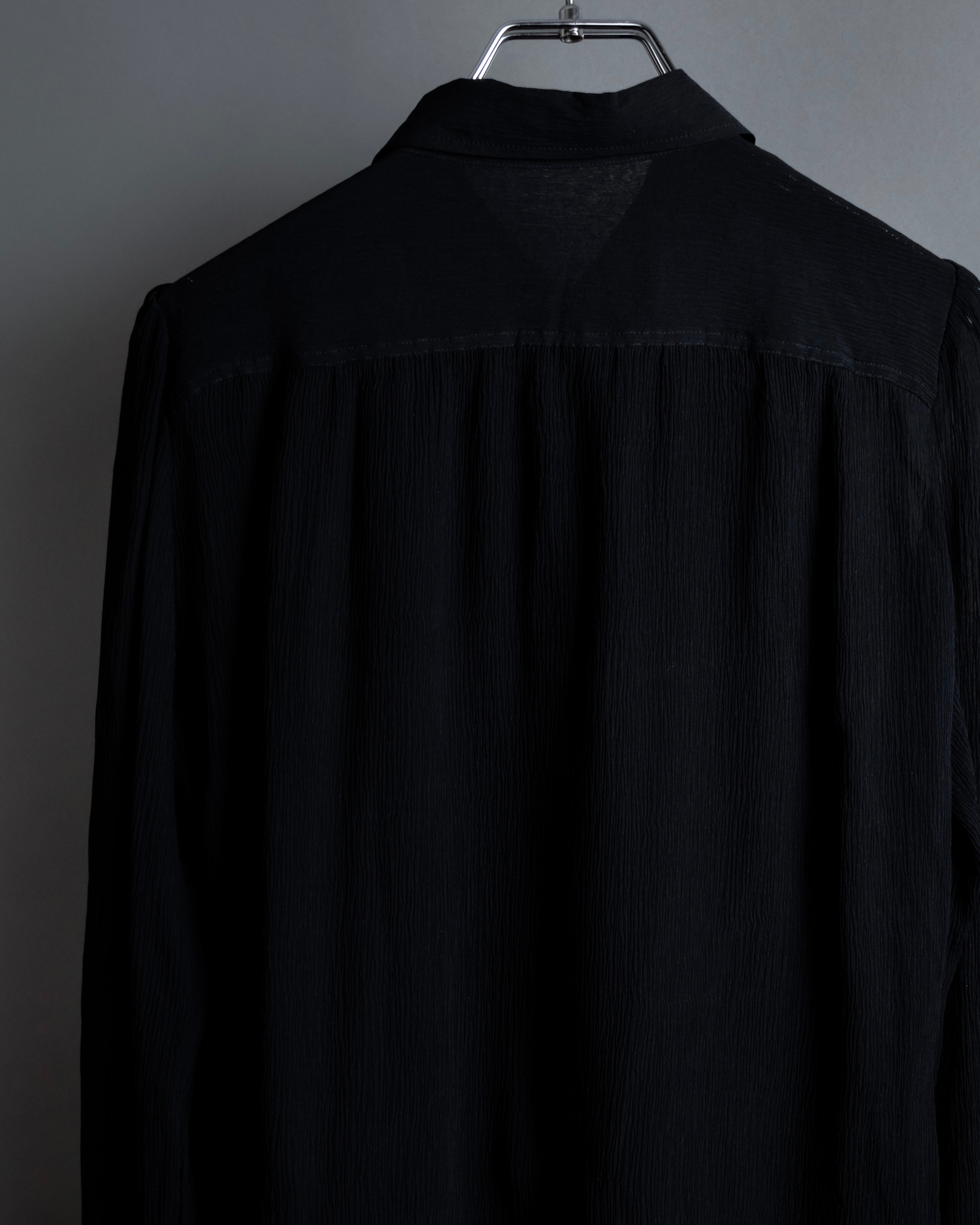 "Christian Dior PRETA PORTER" Compact gathered design crepe fabric blouse