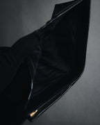 "Salvatore Ferragamo" 90’s Gancini clasp kiss lock tri fold wallet