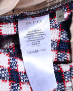 GUCCI by Alessandro Michele / Checkered Pattern Tweed Culotte Pants