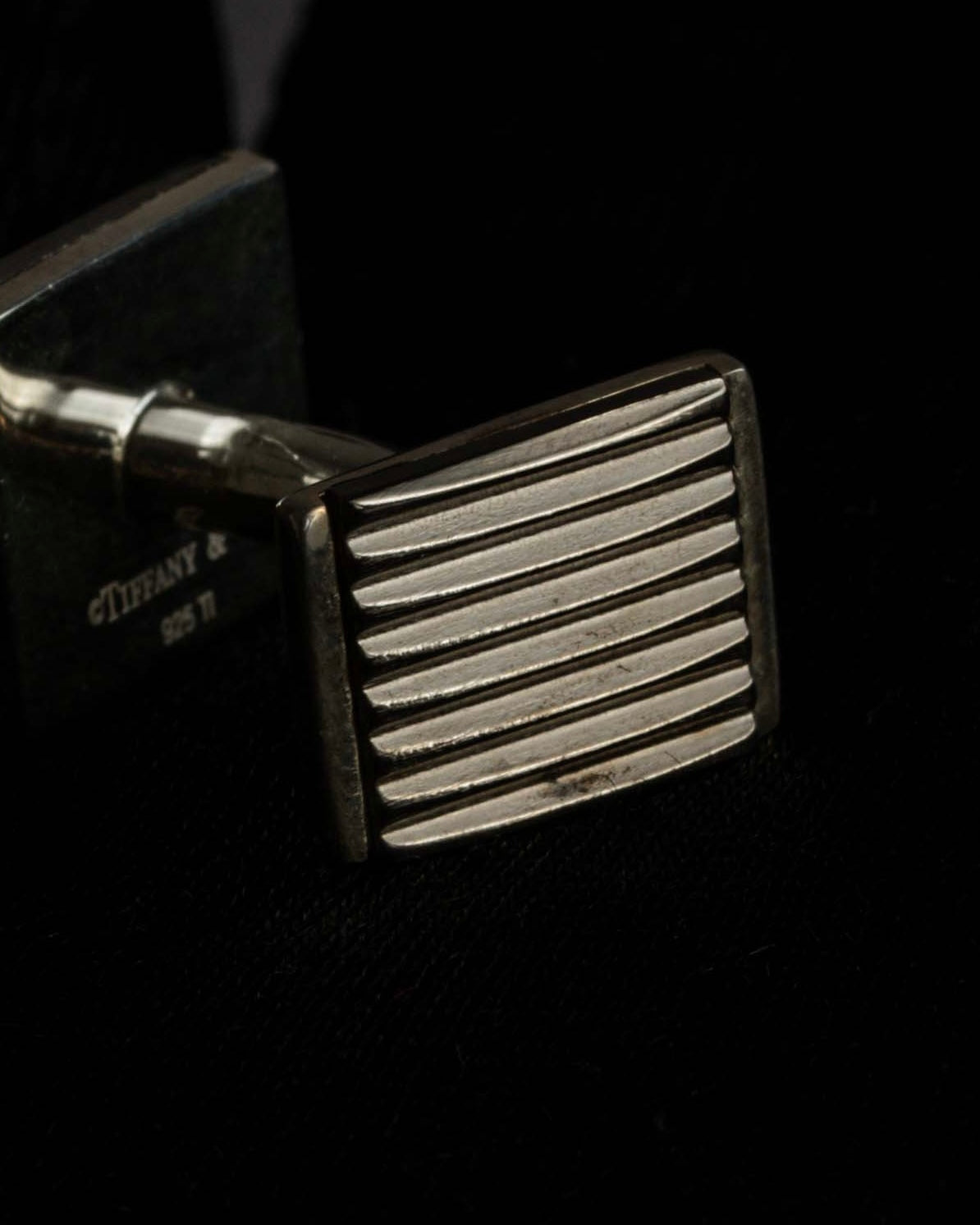 "Tiffany&Co" Square cut silver 925 cufflinks & tie clip
