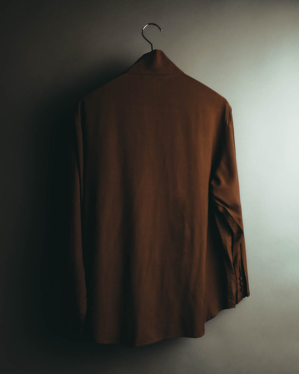 "Christian Dior" 80's  Lustrous silk blend long sleeve shirt