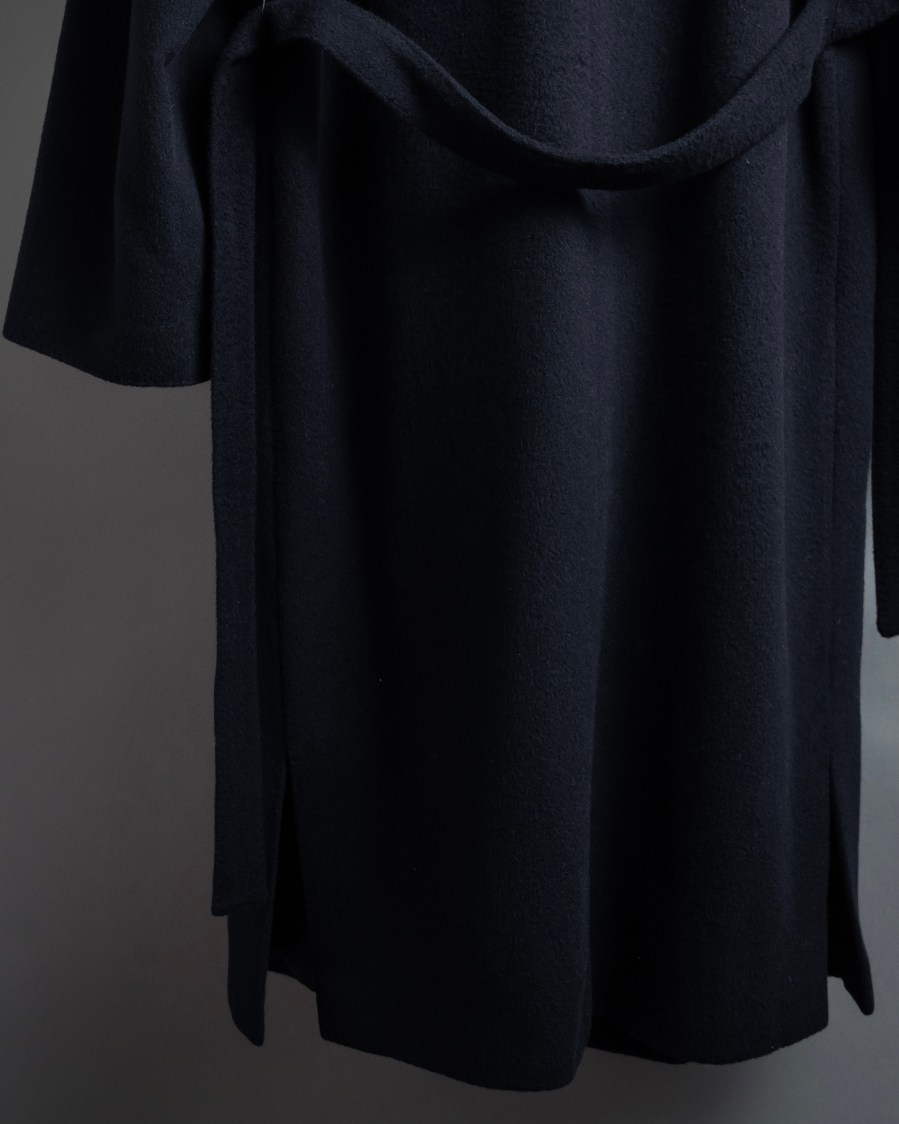 "VALENTINO" Double-breasted belted chester coat