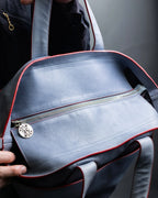 "JIL SANDER navy" bicolor 2way tote bag