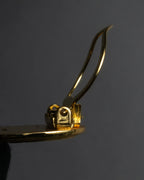 "BALMAIN" Abstract line motif scarf clip pendant