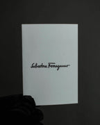 "Salvatore Ferragamo" Gathered form Gancini motif design suede hand bag