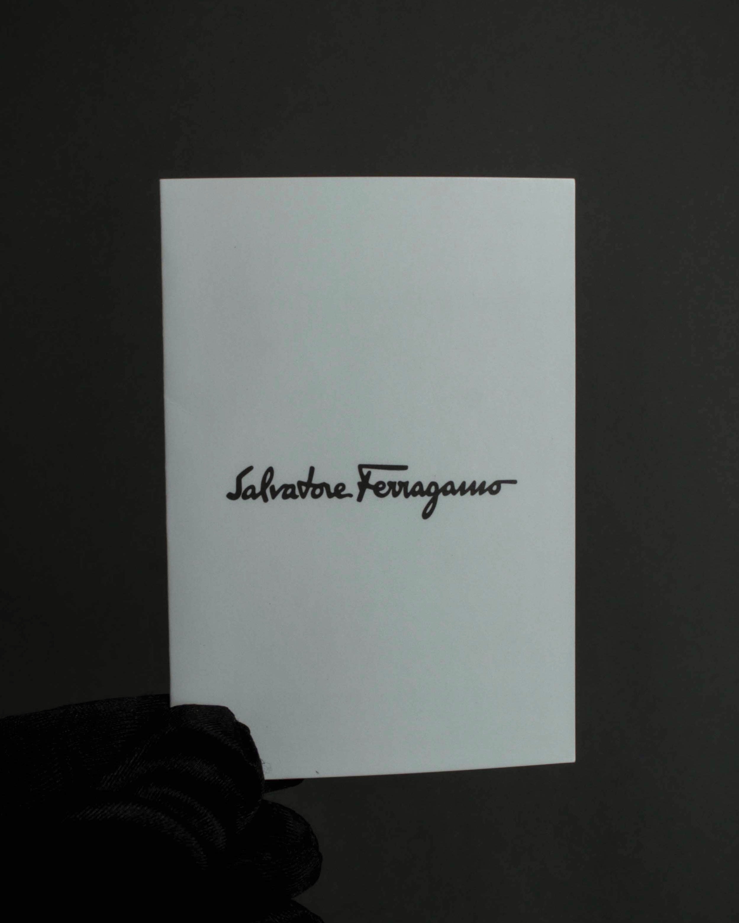 "Salvatore Ferragamo" Gathered form Gancini motif design suede hand bag