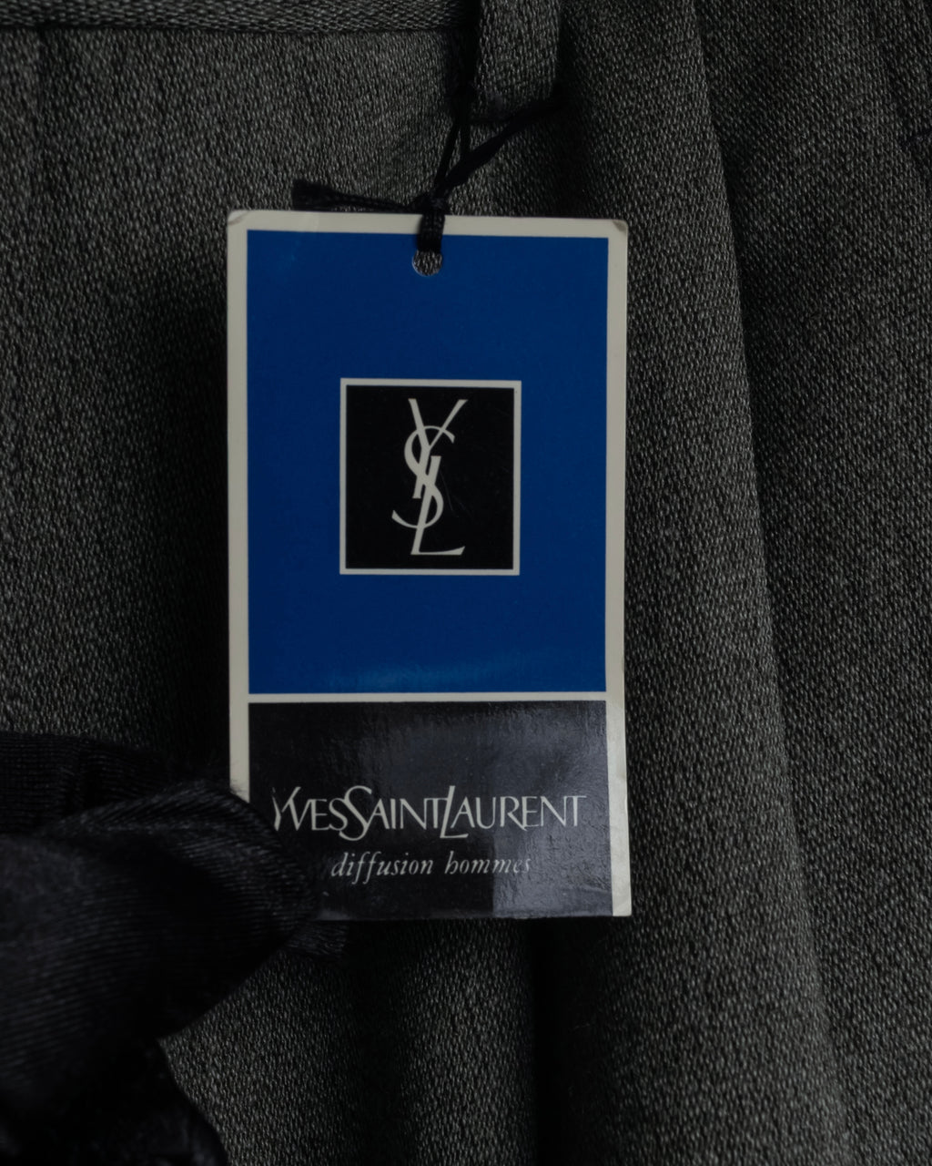 "YVES SAINT LAURENT" Deep pleat tapered wool slacks