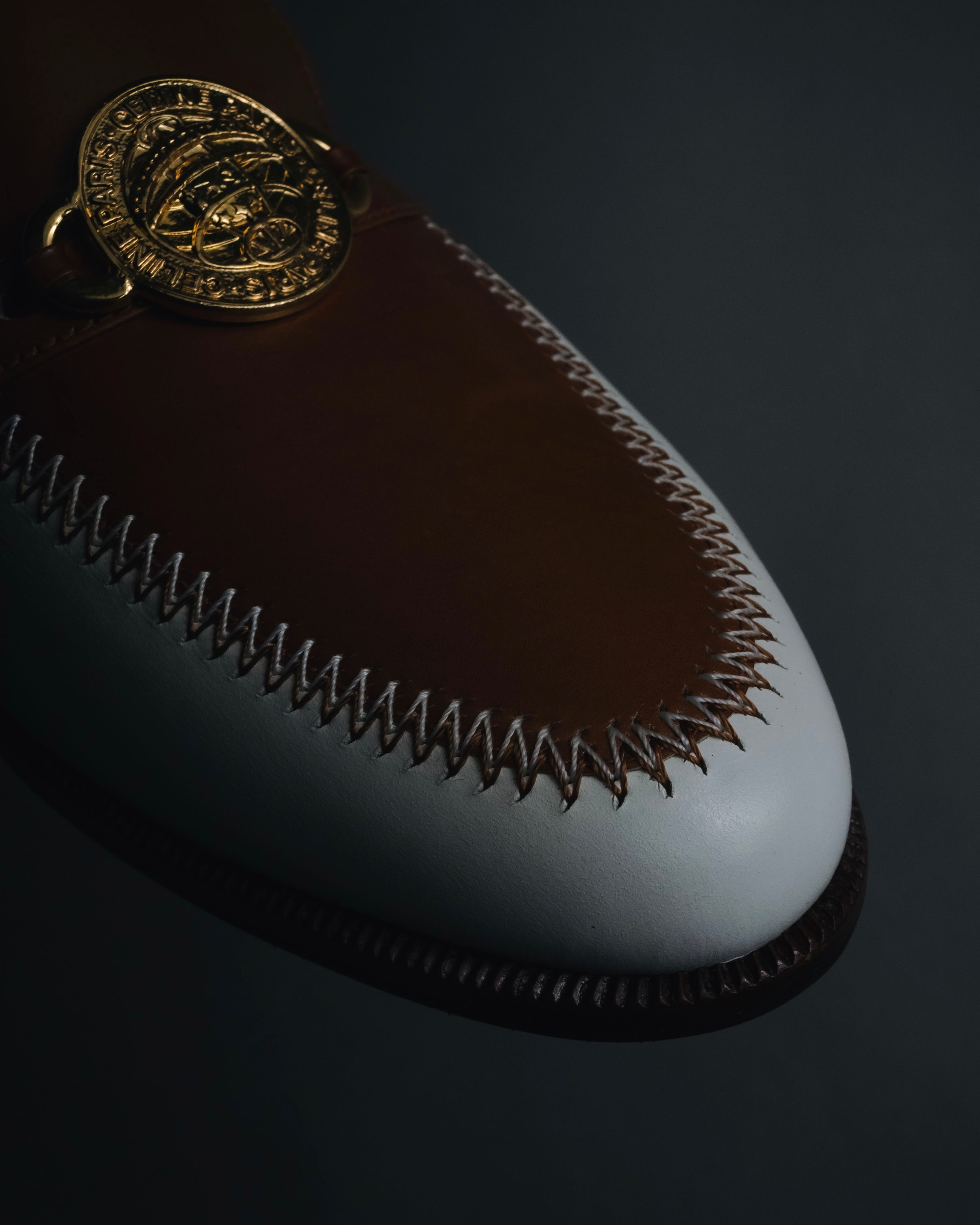 "CELINE" 70’s-80’s Spectator triumph medallion loafers