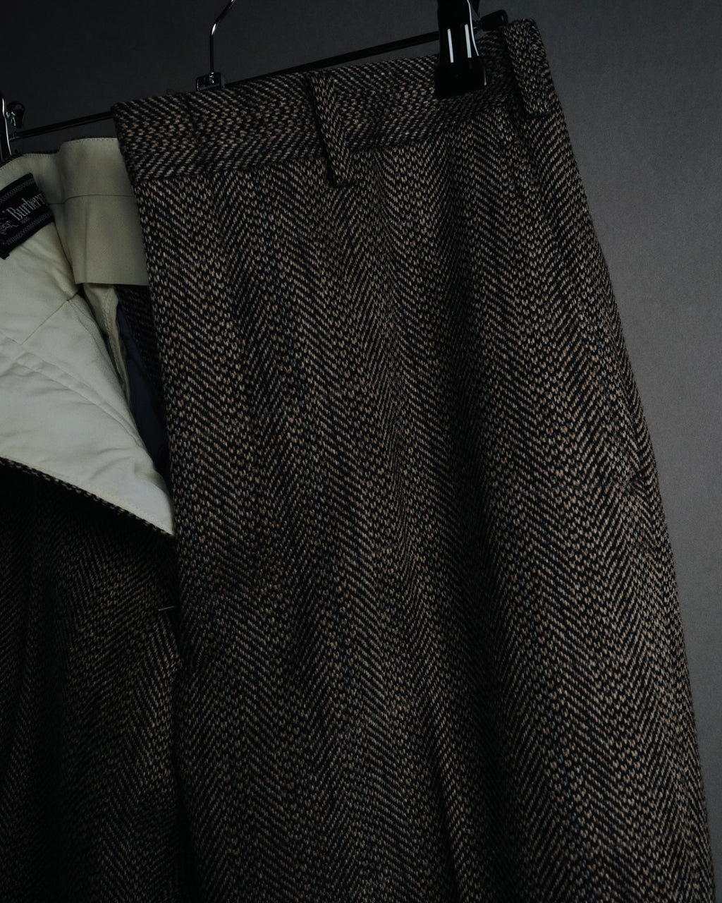 "Burberrys" 90’s Herringbone tweed wool suit set