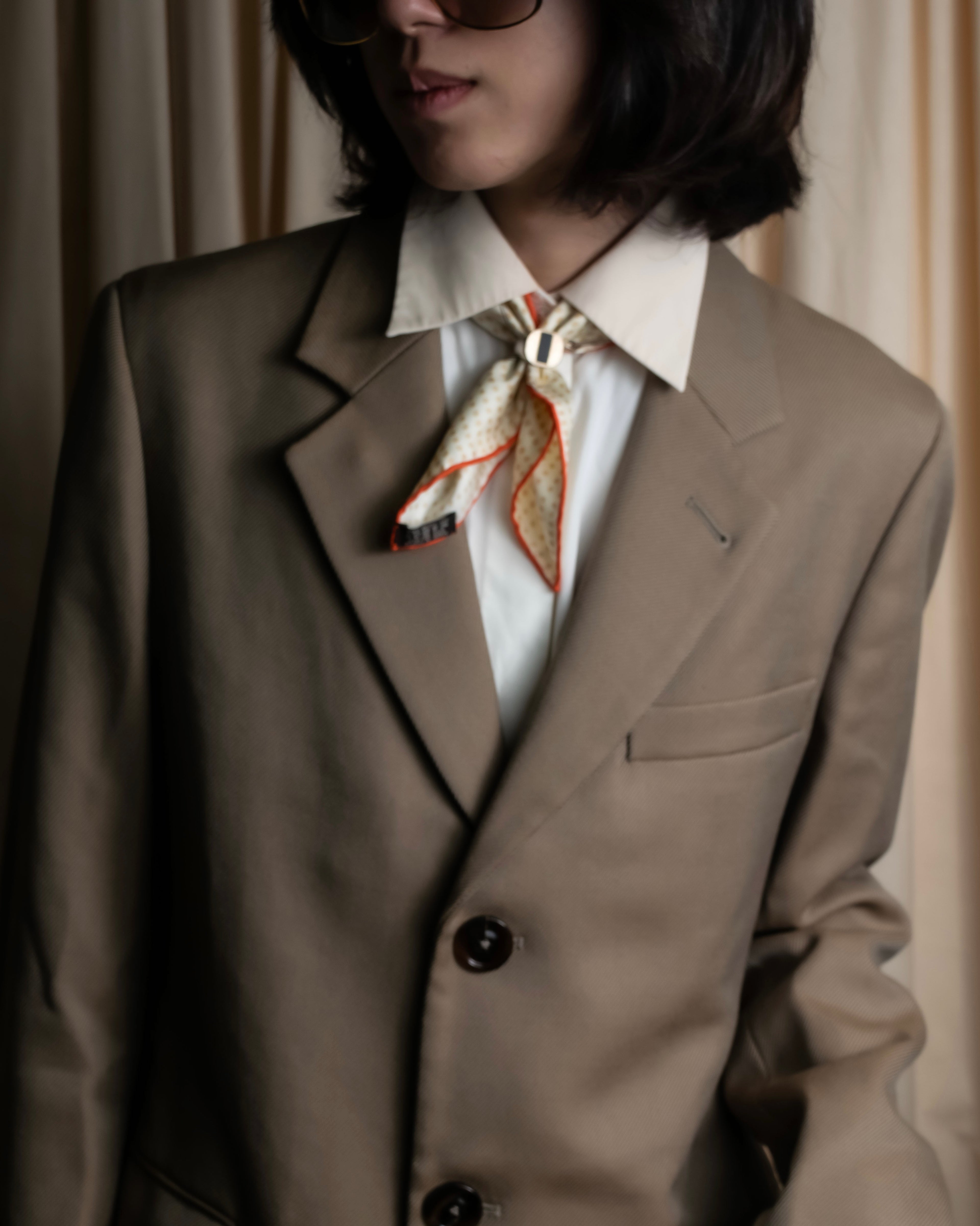 "MAISON MARGIELA" 13AW structured mid-length tailored coat