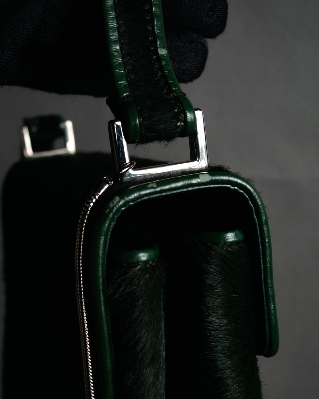“GUCCI“ 90’s-00’s pony hair structured shoulder bag