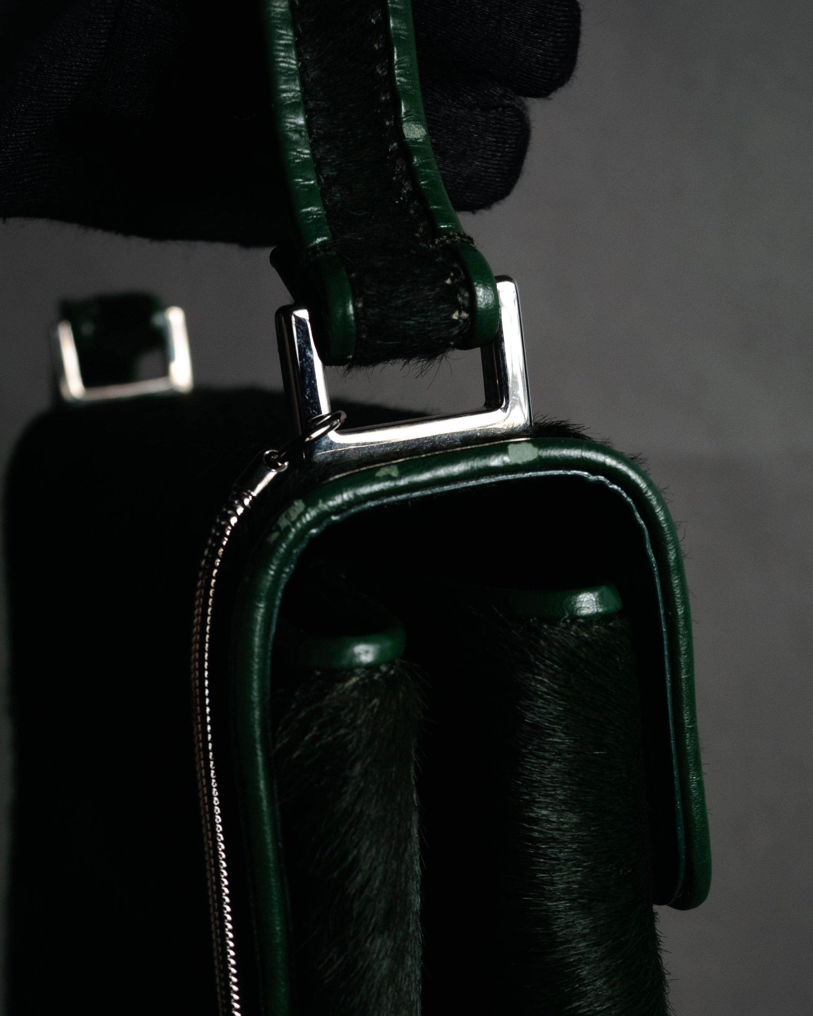 “GUCCI“ 90’s-00’s pony hair structured shoulder bag