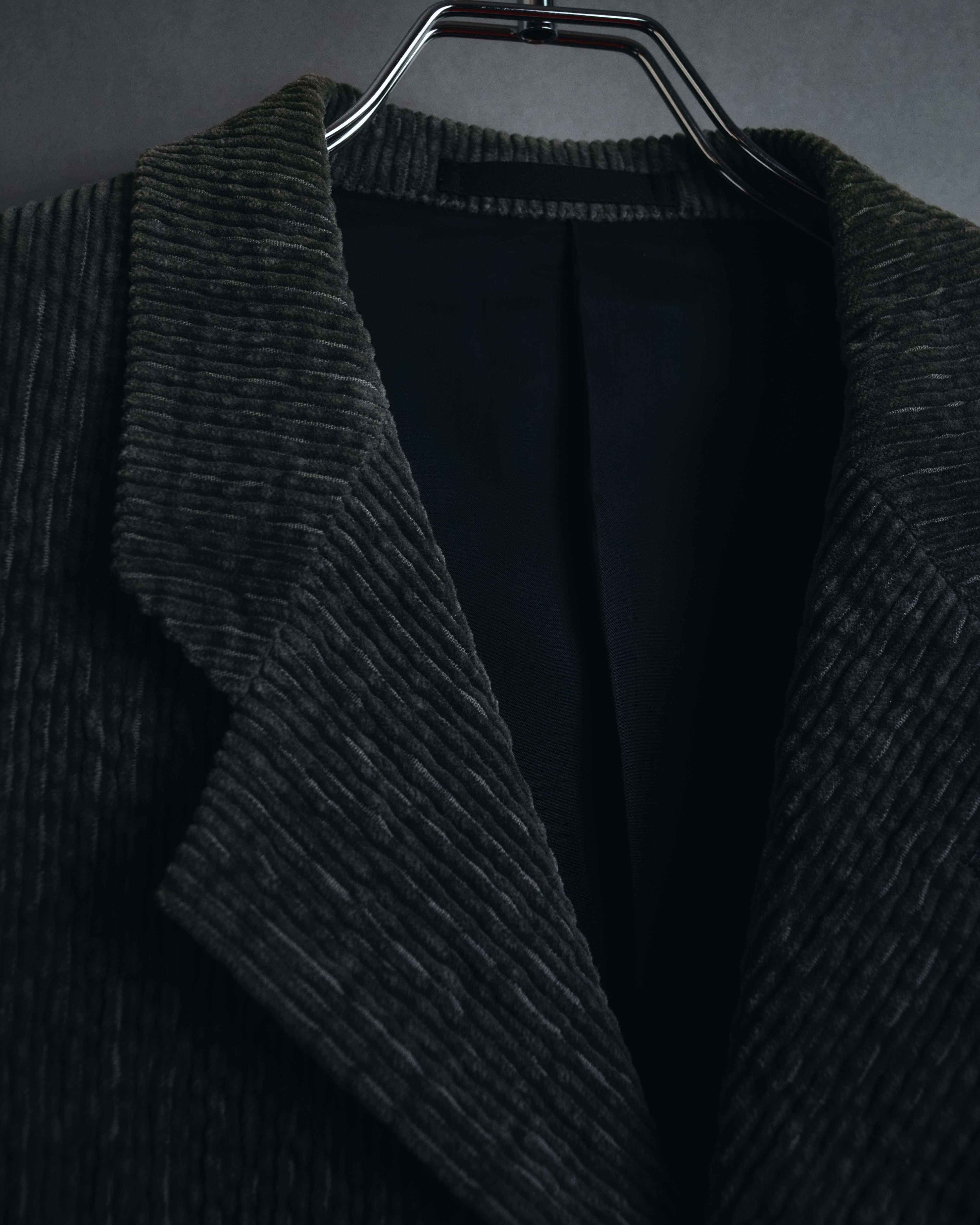 –SPECIAL– "ISSEY MIYAKE MEN" 98AW garment-pleated cotton tailoring set-up