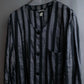 "Vintage thick-pitch stripe round neck jacket"