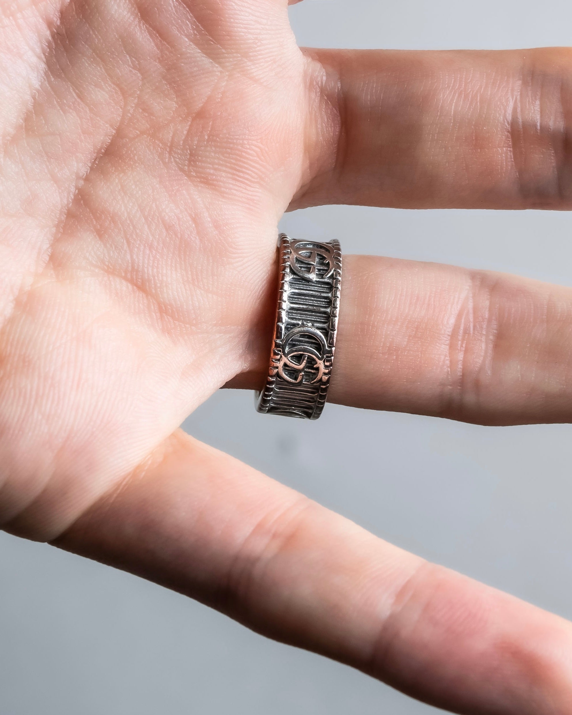 "GUCCI" GG marmont silver 925 ring