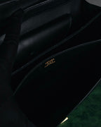 –SPECIAL– "HERMES" 90’s Box calf ring-lock accordion shoulder bag