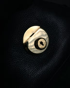 “Salvatore Ferragamo” 2000’s Pebbled leather turn lock bag