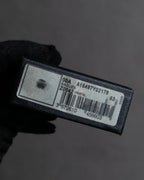 "CHANEL" 00AW Karl Lagerfeld period clear stone design logo engraved ring