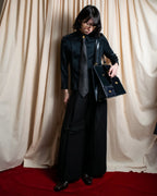 "GUCCI" G motif pattern silk necktie