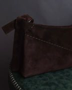 "Salvatore Ferragamo" Sharp form leather combination bag