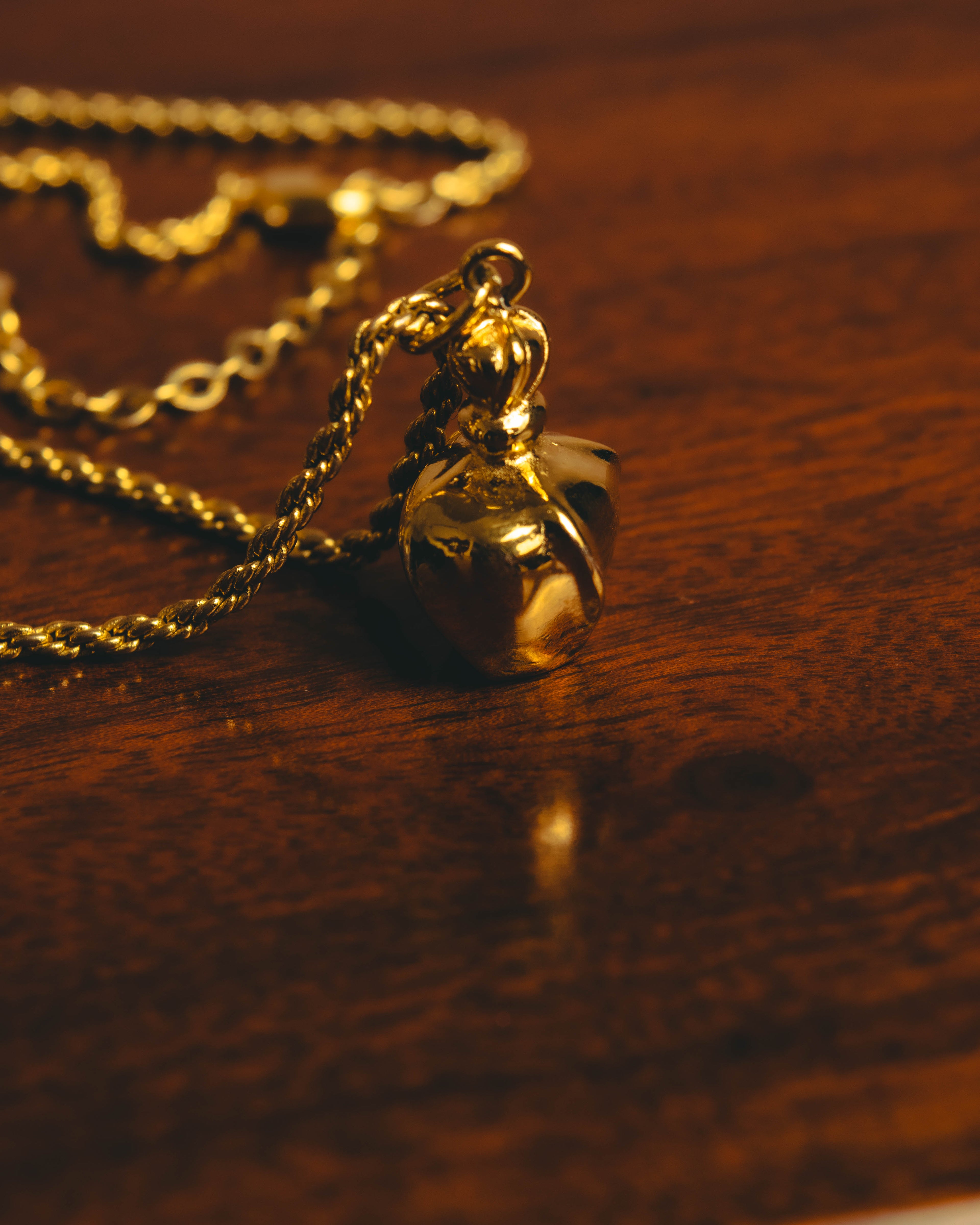 "Christian Dior" 80's-90's Gold tone bottle pendant necklace