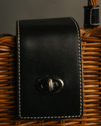 “BURBERRY BLUE LABEL” 00’s Rattan check lining basket bag