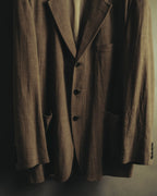 “Christian Dior” 90’s-00’s Fine-check wool three-button tailored jacket