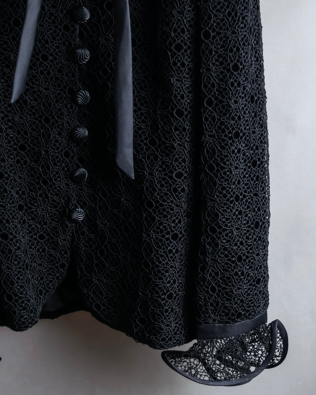 "JEAN-LOUIS SCHERRER" Lace frill design ribbon attached jacket