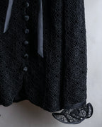 "JEAN-LOUIS SCHERRER" Lace frill design ribbon attached jacket