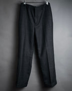 “CELINE” Post-2018 Glen check wool tailored trousers