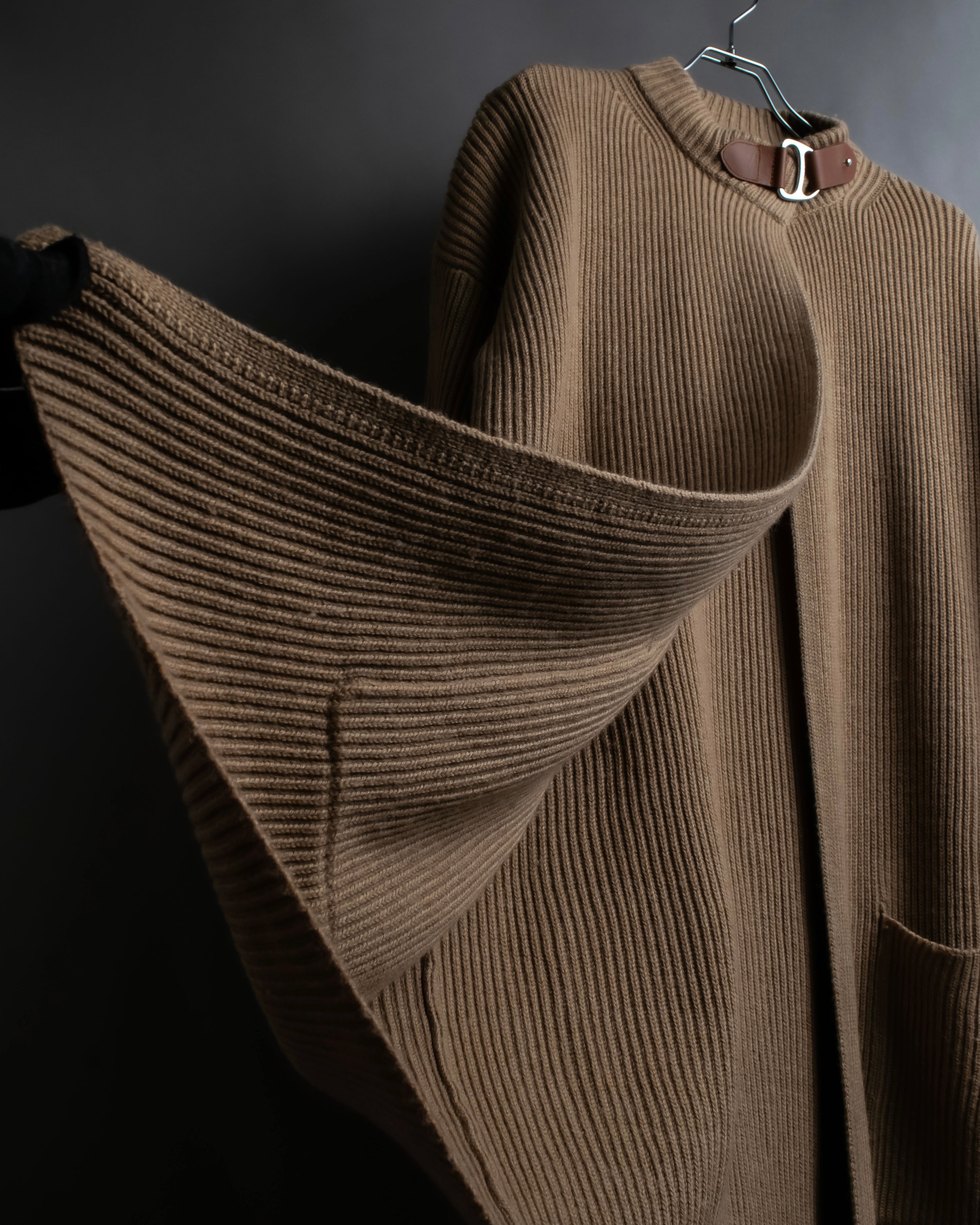 "POLO Ralph Lauren" Buckle closure design ribbed cardigan