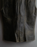 "CHANEL" 2000AW Karl Lagerfeld period calf leather vest
