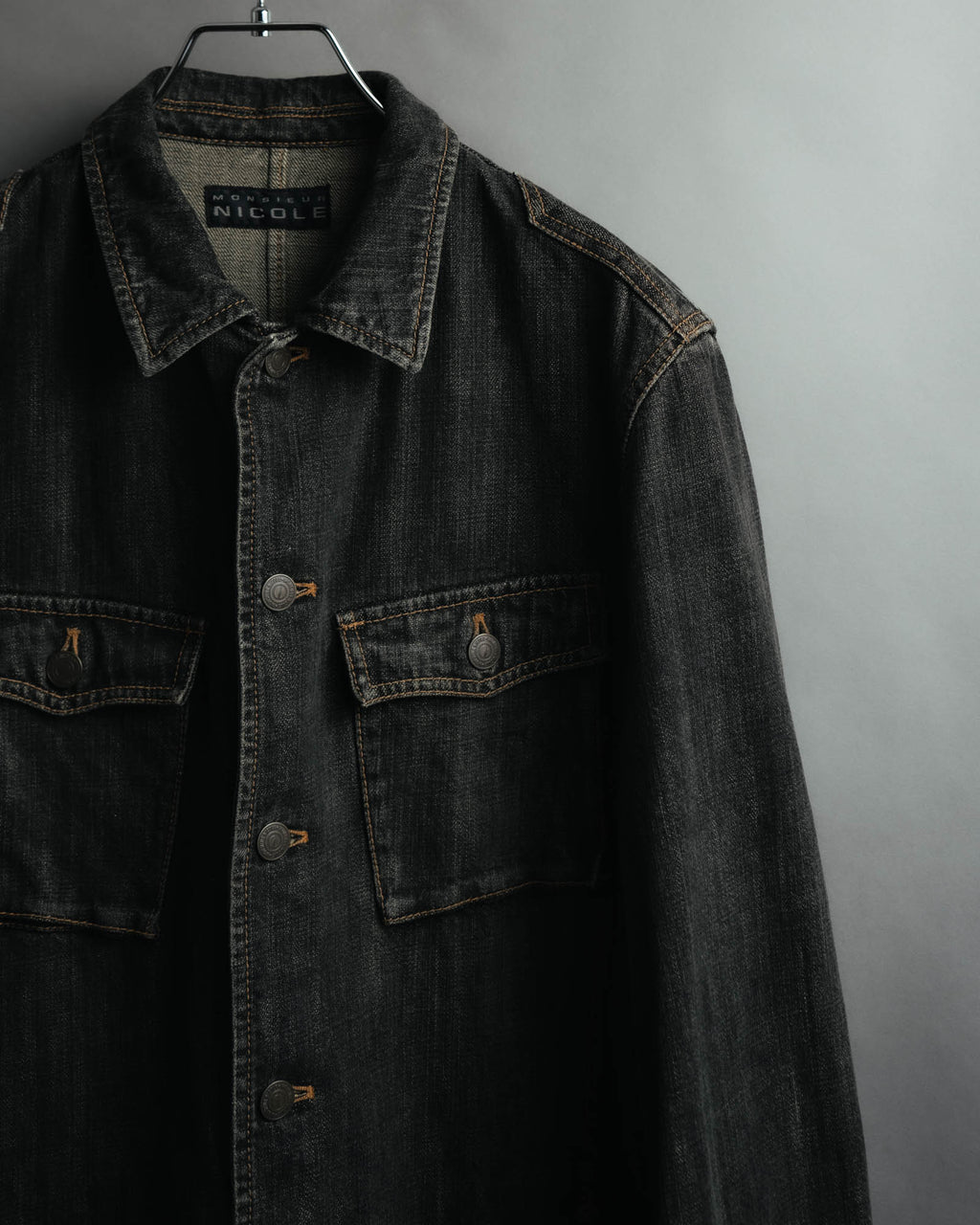 -MOOD MILLÉSIMES- 00’s faded black denim shirt jacket